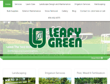 Tablet Screenshot of leafygreenlandscape.com